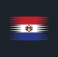 pincel de bandera paraguaya. bandera nacional vector