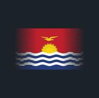 cepillo de bandera de kiribati. bandera nacional vector