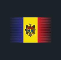 Moldova Flag Brush. National Flag vector