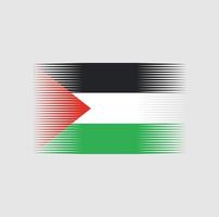 pincel de bandera palestina. bandera nacional vector