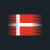 Denmark Flag Brush. National Flag vector