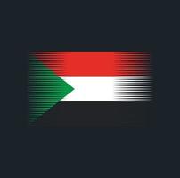 pincel de bandera de sudán. bandera nacional vector