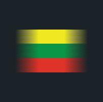 Lithuania Flag Brush. National Flag vector