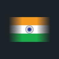 cepillo de la bandera india. bandera nacional vector