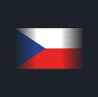 cepillo de bandera de la república checa. bandera nacional vector
