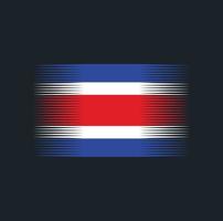 pincel de bandera de costa rica. bandera nacional vector