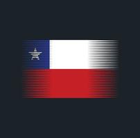 Chile Flag Brush. National Flag vector