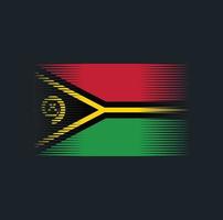 Vanuatu Flag Brush. National Flag vector