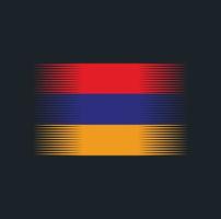 pincel de bandera de armenia. bandera nacional vector