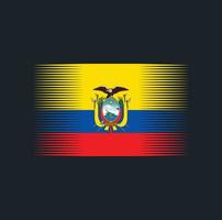 cepillo de la bandera de ecuador. bandera nacional vector