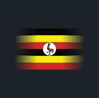 pincel de bandera de uganda. bandera nacional vector