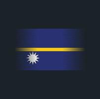 cepillo de la bandera de nauru. bandera nacional vector