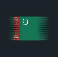 pincel de bandera de turkmenistán. bandera nacional vector