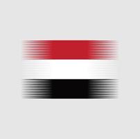 Yemen Flag Brush. National Flag vector