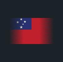 cepillo de bandera de samoa. bandera nacional vector