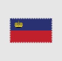 Diseño vectorial de la bandera de Liechtenstein. bandera nacional vector