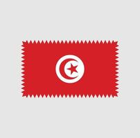 diseño vectorial de la bandera de túnez. bandera nacional vector