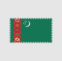 Turkmenistan Flag Vector Design. National Flag