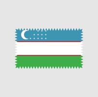 diseño vectorial de la bandera de uzbekistán. bandera nacional vector