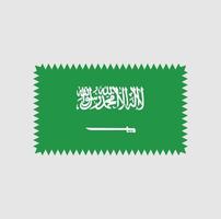 diseño vectorial de la bandera de arabia saudita. bandera nacional vector