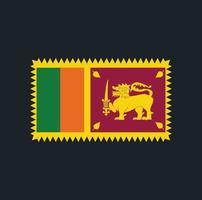 diseño vectorial de la bandera de sri lanka. bandera nacional vector