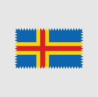 diseño vectorial de la bandera de las islas aland. bandera nacional vector