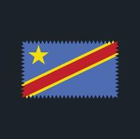 diseño vectorial de la bandera de la república congo. bandera nacional vector