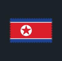 diseño vectorial de la bandera de corea del norte. bandera nacional vector