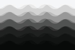 fondo de superposición de ondas de color gris y negro, ondas negras abstractas vector