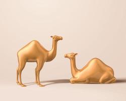 Ramadan Kareem 3D Camel Illustration Vector