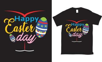 happy easter day easter  bunny tshirt design Letters typographic design vector