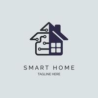 smart home logo template design for brand or company and other vector