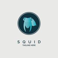 squid logo design template for brand or company and other vector