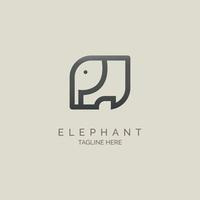 diseño de plantilla de icono de logotipo de elefante para marca o empresa y otros vector