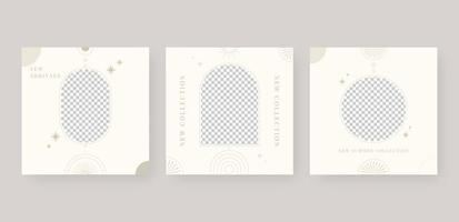 Minimalist social media post template. Trendy editable social media post template. template design. Vector illustration.