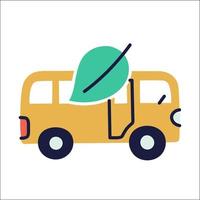 electric vehicle. hand drawn EV doodle icon. vector