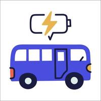 electric vehicle. hand drawn EV doodle icon. vector