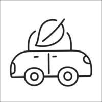 electric car. hand drawn EV doodle icon. vector