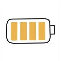 battery. hand drawn EV doodle icon. vector