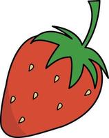 Vector illustration of strawberries used for magazines, books, food applications, advertising, posters, children's books, menu covers, web pages. Vector of berries. Illustration of food. Icon.
