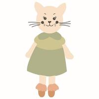 cute cat isolated on a light background. vector