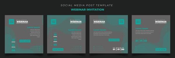 Set of social media post template in green and gray background design. good template for online advertisement design vector