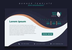 Banner design with Environment for environmental template design vector