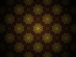 Damask Style Thai Art Pattern Background Octagon Shape vector