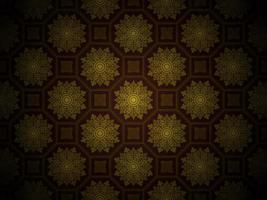 Damask Style Thai Art Pattern Background Octagon Shape vector