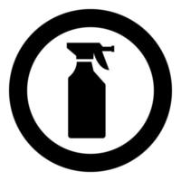 Household chemicals icon black color in circle vector