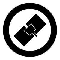 Drywall repair icon black color in circle vector