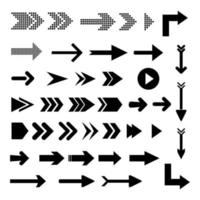 Set of arrow right. Arrow right simple sign. Arrow right icon symbol. Arrow icon vector. Arrow icon set. Arrow icon collection. Arrow icon design illustration. Arrow icon on white bacakground. vector