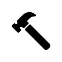 icono de martillo. icono de martillo aislado sobre fondo blanco. signo simple de icono de martillo. Ilustración de diseño de vector de icono de martillo.