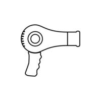 Hair dryer icon isolated on white background. Hair dryer vector design illustration. Hair dryer outline icon simple sign